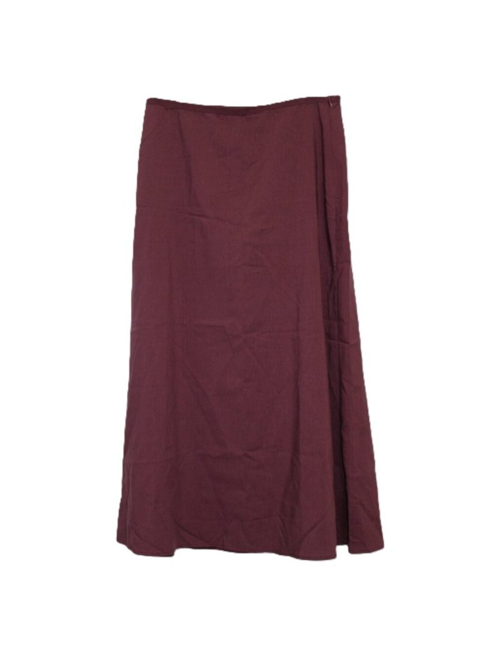 OGL Move Lyocell-Linen Blend Maxi Flared Pull On Skirt Purple Medium New